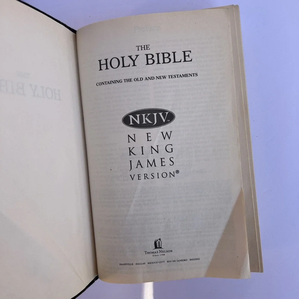 Holy Bible NKJV Words of Christ in Red Dictionary Concordance T. Nelson 1982